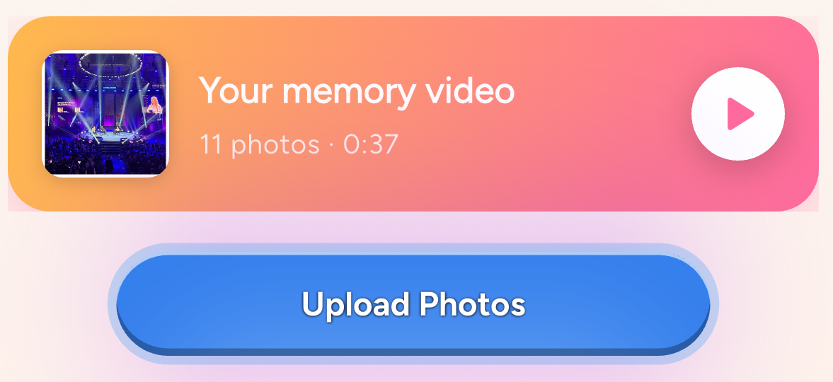 Automatically generated memory video in Plandra